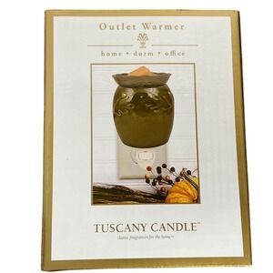 Tuscany Candle Outlet Wax Warmer Green Leaf Plug In Ceramic Home Fragrance